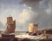 亚伯拉罕 胡克 二世 : Fisherfolk and Ships by the Coast